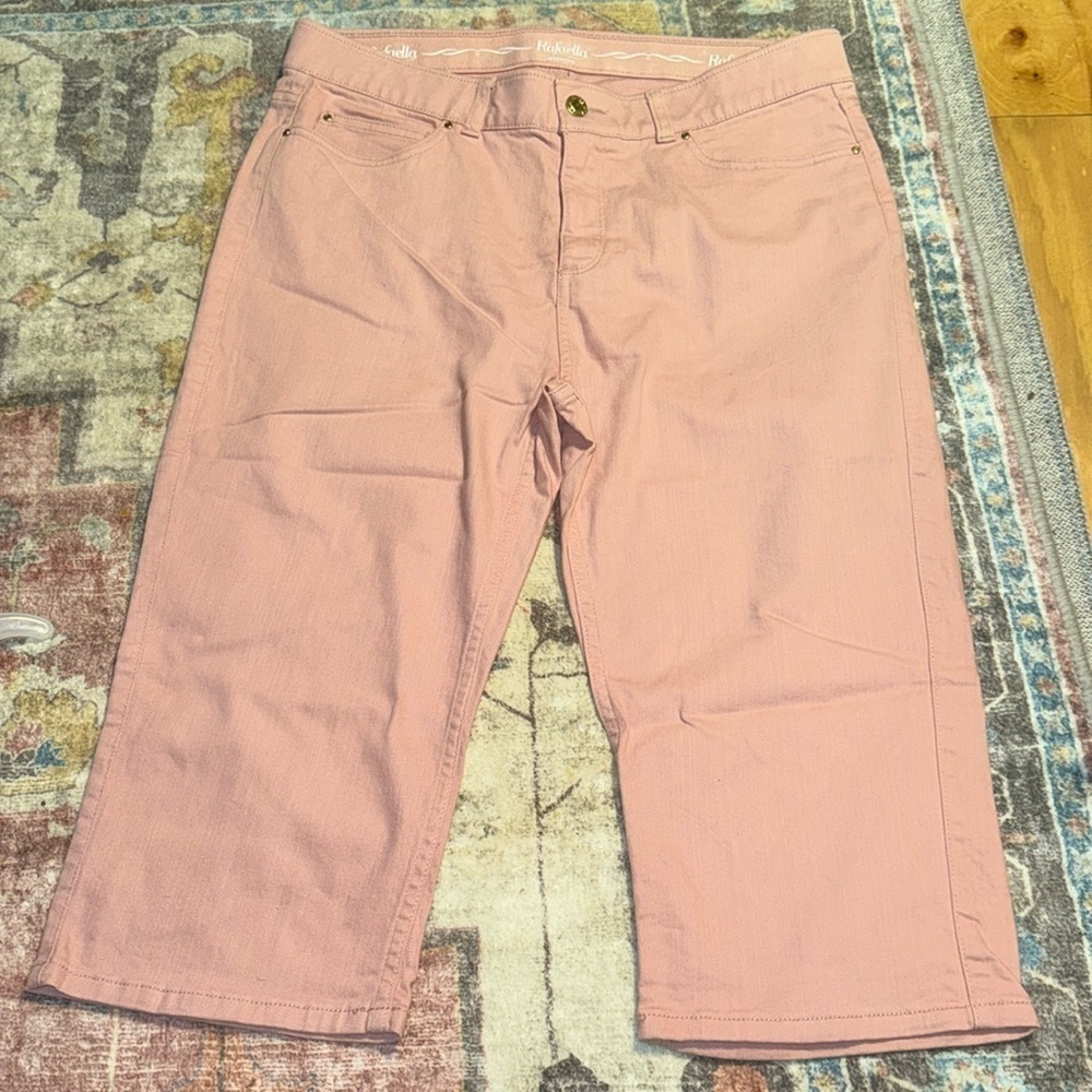 Rafaella Weekend sherbet comfort waistband mid high rise capri pants sz 14